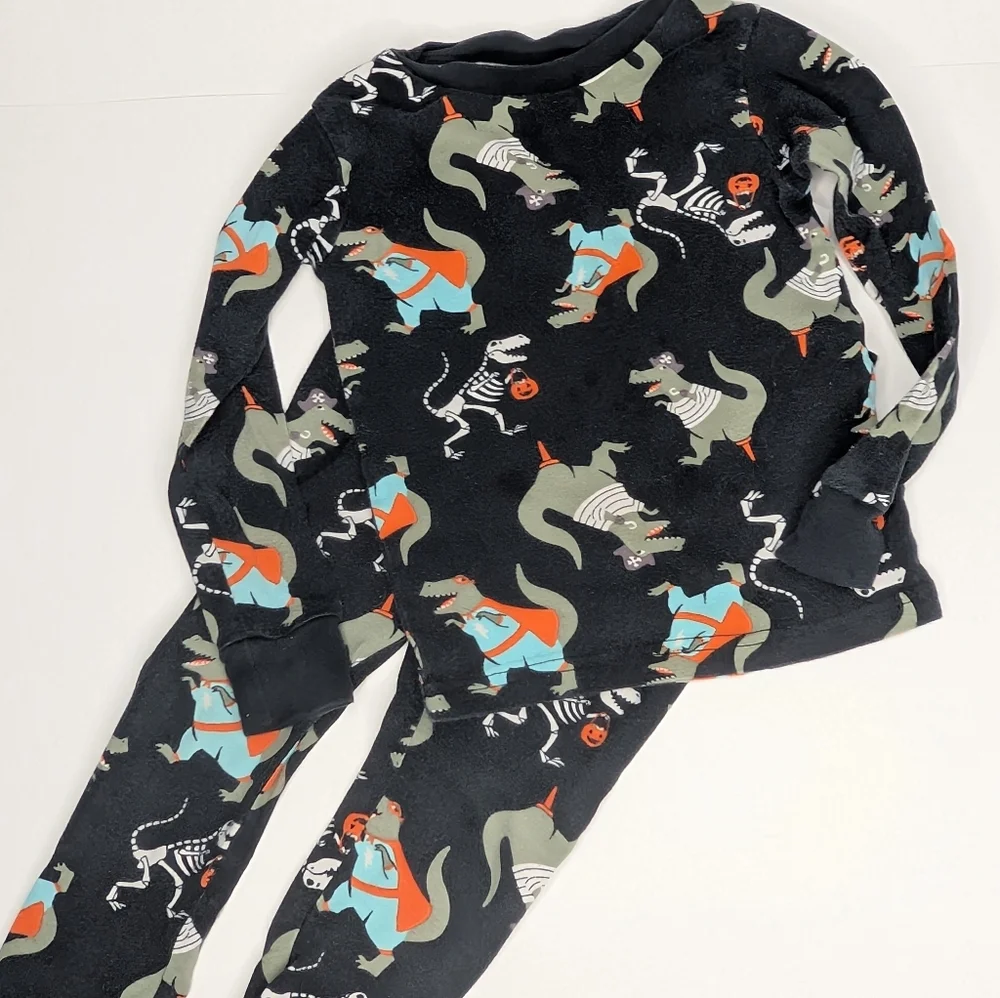 Carter’s Dino Skeleton Halloween Pajamas Set‎ – Toddler Boys 4T – Black